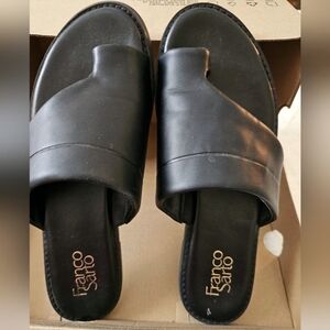 Franco Sarto Classic Black Slide Sandals